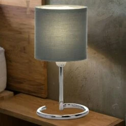 Nacht Tisch Leuchte Geflecht Beistell Lese Wohn Zimmer Beleuchtung Chrom Lampe Globo 24696 -Heimtextilienserien Laden 17c7b055 f830 4205 a505 3dd461a5f482