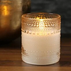 LED Windlicht Kerze Im Glas Echtwachs Flackernde 3D Flamme Timer H: 10cm Orange 7 LED Windlicht Kerze Im Glas Echtwachs Flackernde 3D Flamme Timer H: 10cm Orange -Heimtextilienserien Laden 1efc0943 19c6 4d68 8ed3 7aecd65dd54e