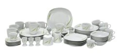 Kombiservice Silver Night 62tlg. Weiß Porzellan Für 6 Personen -Heimtextilienserien Laden 486a9ead 797c 40b1 8bfd 60270cde8ef0