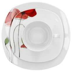 Kombiservice Calla 30-teilig Eckig Porzellan Für 6 Personen Weiß Mit Blumendekor 6 Kombiservice Calla 30-teilig Eckig Porzellan Für 6 Personen Weiß Mit Blumendekor -Heimtextilienserien Laden 55542f80 7919 4f07 a004 6af9ab9d6839 1