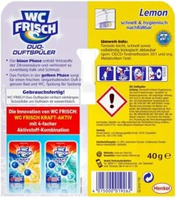 WC Frisch Duo-Duftspüler Lemon 4er Pack WC-Duftstein 4x1 Stück WC Reiniger -Heimtextilienserien Laden 56284b4f 91fd 401f bebc deda92656b06