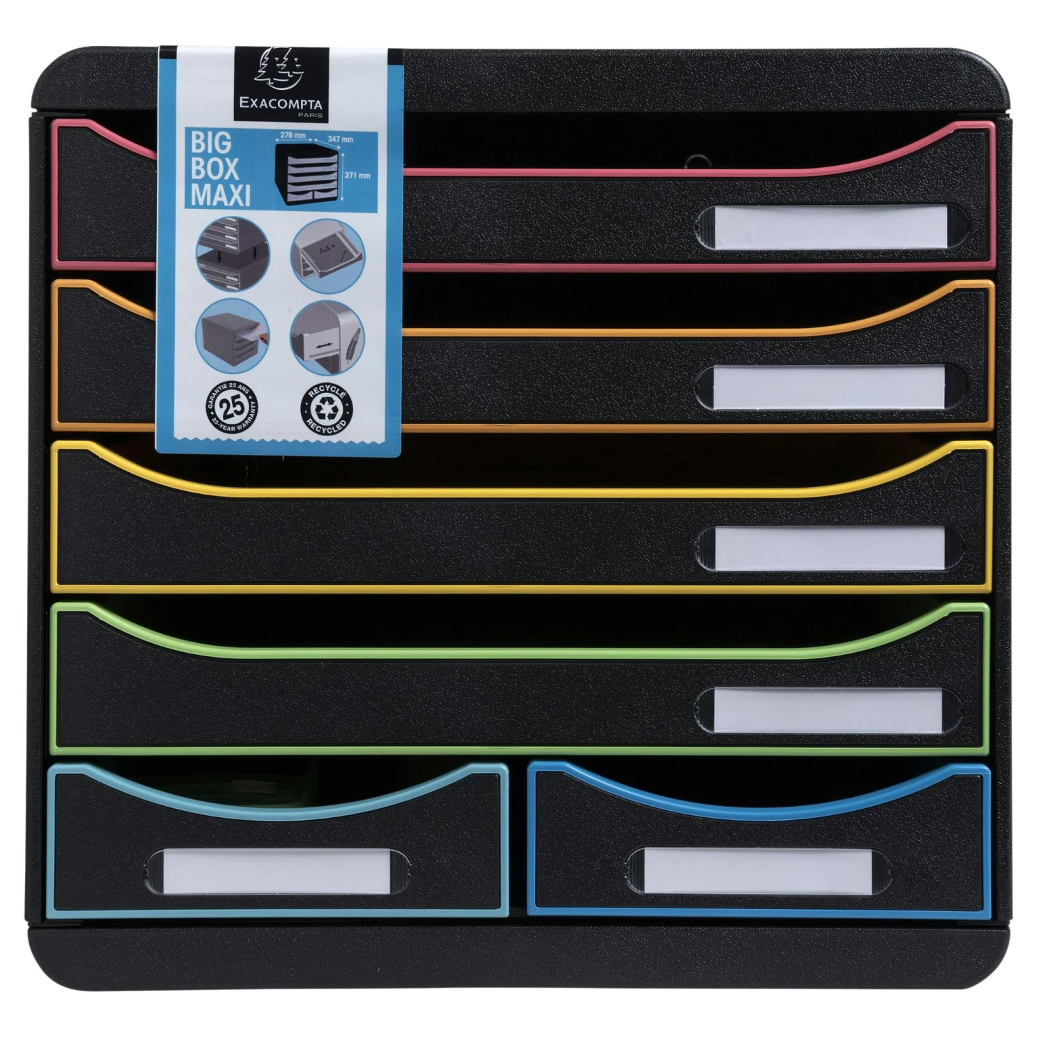 Exacompta 312913D BLACK & WHITE OFFICE Schubladenbox mit 4 Schubfächern, BIG BOX MAXI, 347x278x271 mm - Weiss/Harlekin Exacompta 312913D BLACK & WHITE OFFICE Schubladenbox Mit 4 Schubfächern, BIG BOX MAXI, 347x278x271 Mm - Weiss/Harlekin -Heimtextilienserien Laden 591b80f0 bdd6 46c5 b6aa ec4b752bb2fb