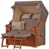 Strandkorb Komplettset - Bene Living - Schaalsee Mahagoni - PE Grau - Modell 534 - Inkl. Liftersystem -Heimtextilienserien Laden 59bd35c9 a28e 4c8a 8967 9ba97830c1a1