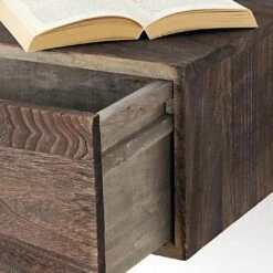 Wandregal HWC-C55, Schubladen-Regal, Shabby-Look Vintage, 21x46x30cm ~ Braun -Heimtextilienserien Laden 60f8ce88 d28b 451b 86b8 20211e460059