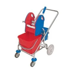 CleanSV® Verchromter Putzwagen Mit Profi Mopresse, 2 Gitterkörben, 1 Ablage Und 2 Plastikeimer -Heimtextilienserien Laden 6a06beff 2238 4bc4 b572 75f71cda77d7