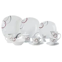 Kombiservice Silver Night 62tlg. Weiß Porzellan Für 6 Personen -Heimtextilienserien Laden 7dc29c8d 94ab 4d6a 8489 e3b98597aacf