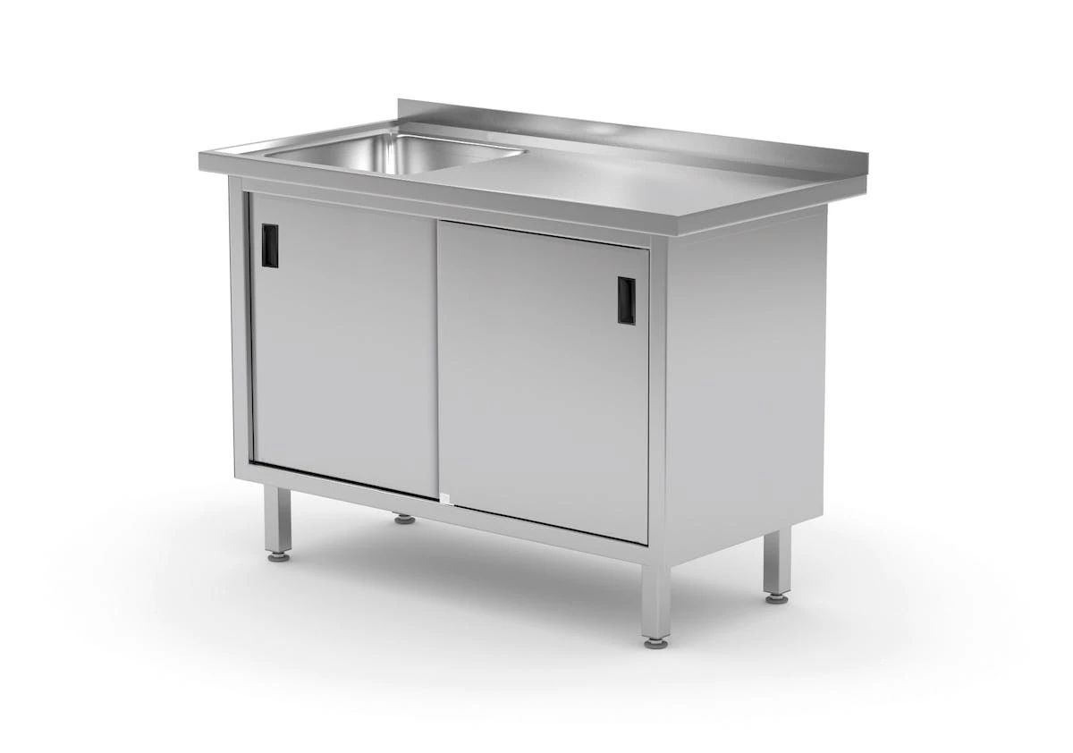 Edelstahl Gastro-Spültisch mit Ablagefach & 3 Schubladen (Becken links) | AISI 430 Qualität | HxBxT 85x160x60 Edelstahl Gastro-Spültisch Mit Ablagefach & 3 Schubladen (Becken Links) | AISI 430 Qualität | HxBxT 85x160x60 -Heimtextilienserien Laden 7f7f3018 0fec 405a ad07 1798985d9c94