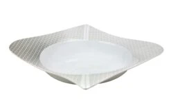 Kombiservice Moonlight 30tlg. - Weiß Mit Farbigem Gittermuster-Dekor Und Geschwungenen Kanten - Für 6 Personen -Heimtextilienserien Laden 9c3a47be b1ea 49a2 ac0c b099a53b2265