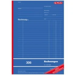Herlitz Formularbuch 'Rechnung 307', DIN A5, 3 X 40 Blatt 4 Herlitz Formularbuch 'Rechnung 307', DIN A5, 3 X 40 Blatt -Heimtextilienserien Laden a504ae9a 59fb 42b8 83bb 7e34733667e0