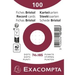 Exacompta 10708E 10x Packung Mit 100 Karteikarten A5, Eingeschweißt, DOT/punktkariert, Nicht Perforiert - Weiß -Heimtextilienserien Laden bc8f0c2f 4a19 4bb4 a9fe 48d9e384dffa