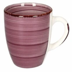 6er Set Kaffeebecher Palazzo 33cl - Kaffeetasse Aus Weißem Porzellan Mit Dekor-Kreisen In Grau Und Dunkelrot -Heimtextilienserien Laden c5407e4c 37e9 418b 8782 40827bb69b0f