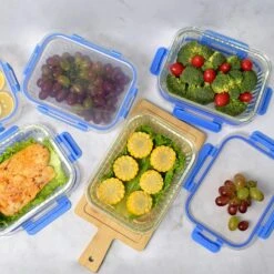 PIE LOCK | Glas Frischhaltedosen Set 10 Tlg | Vorratsdosen | Bento-Box | Aufschnittdose | Brotbox | Brotdose | Wurstdose | Mikrowellendose | Meal Prep -Heimtextilienserien Laden dcc78aee 0871 4403 8aa1 5d940d9ea460