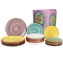 18-teiliges Tellerset Ibiza Rainbow Für 6 Personen Im Farbenfrohen Stil -Heimtextilienserien Laden f47983f4 1d92 47c6 b35b 18bda6f3f19f