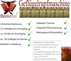 Beeketal Geflügelrupfmaschine Rupfmaschine Nassrupfmaschine Für Hühner U. Enten - BRM1600 -Heimtextilienserien Laden fc169bdb 225d 482e a211 e27363e0273d